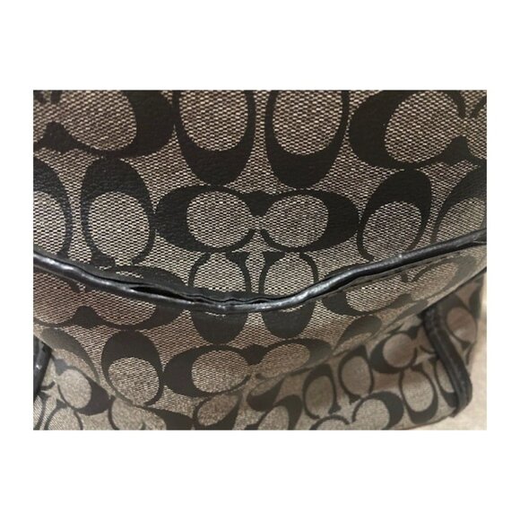 Coach Peyton F24601 Large Tote, Black/Grey, Classic Vintage Style Shoulder Bag